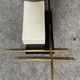 Wall lamp in black wood, gilded brass and opaline