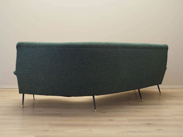 Canapé vert mélangé, design danois, années 1970, production : Danemark