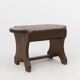 Tabouret bas rustique français en bois peint, vers 1900