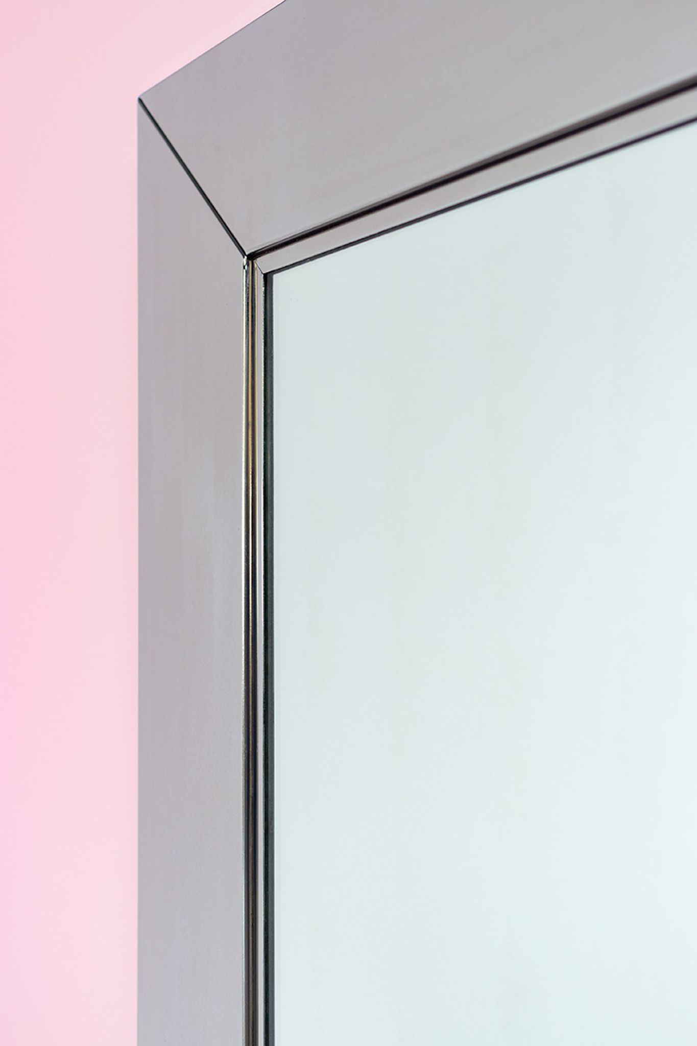 Vintage chrome mirror Cidue elementi d'arredo square 1970s Italy