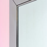 Vintage chrome mirror Cidue elementi d'arredo square 1970s Italy