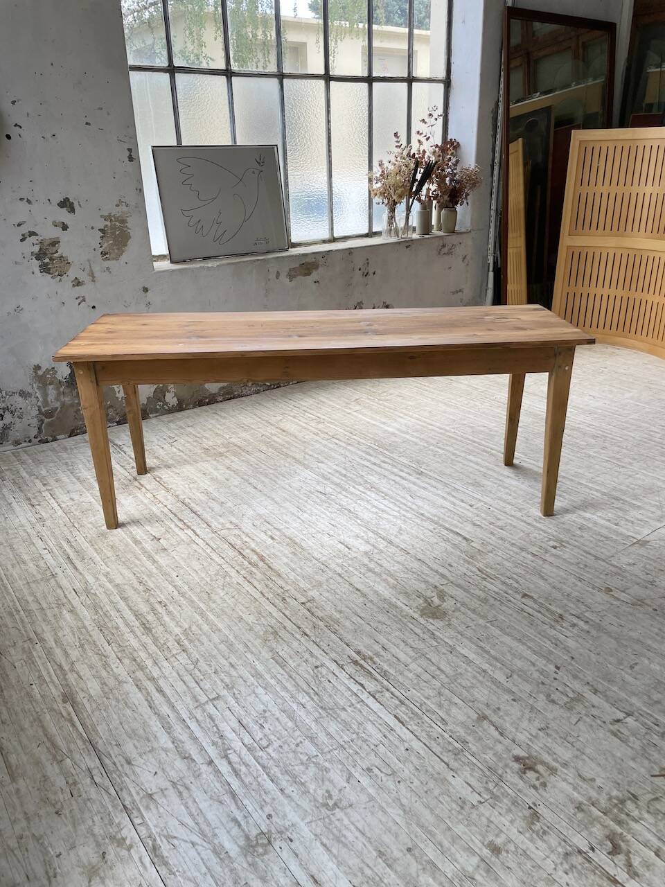 2m pine farm table
