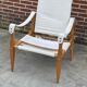 Vintage safari chair 1960s Denmark with canvas minimalist design