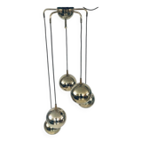 Golden Cascade 5-Ball Ceiling Lamp, Italy, 1980s