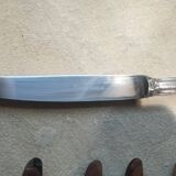 set of 10 silver metal knives