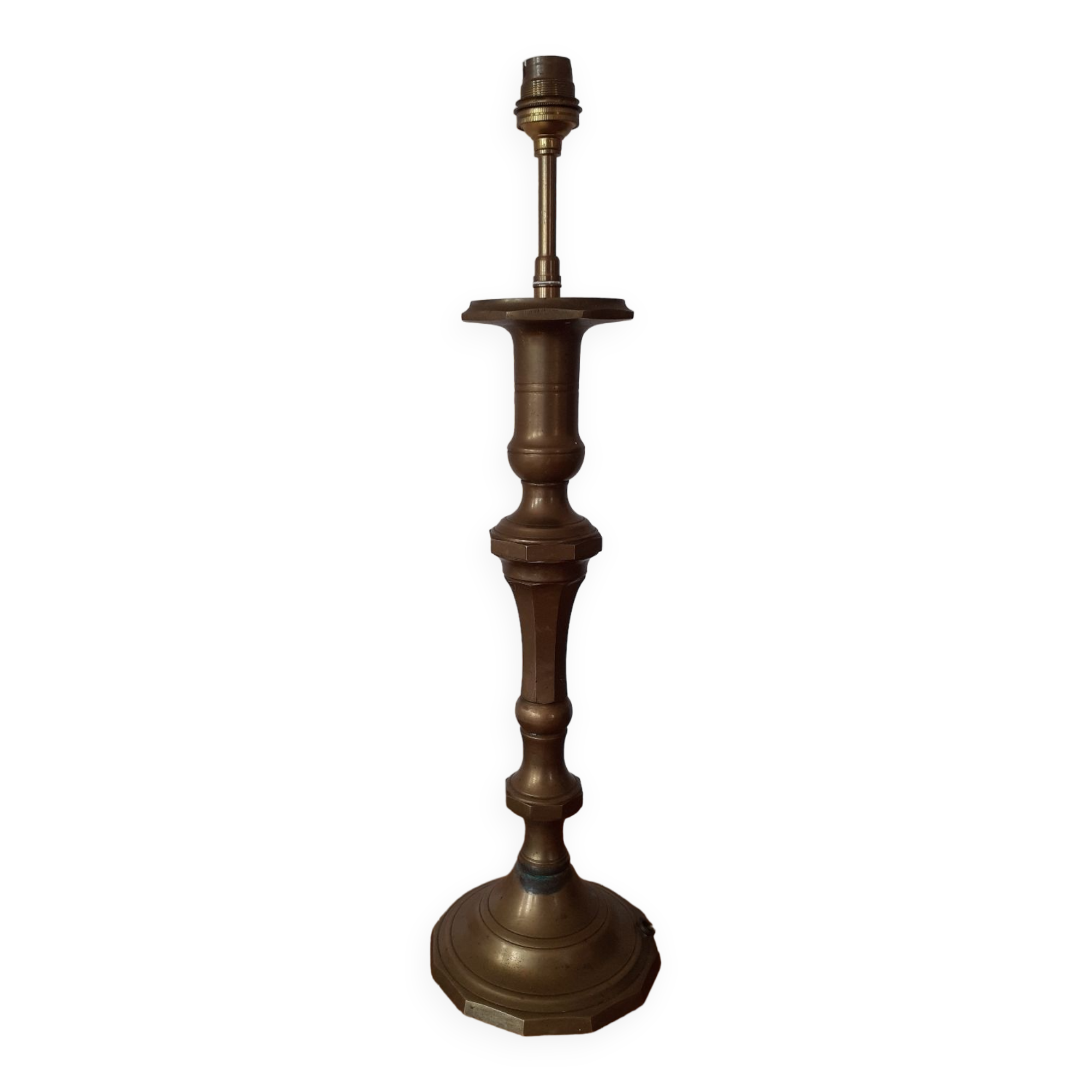Brass candlestick lamp foot