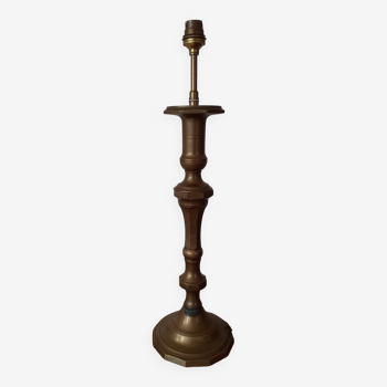 Brass candlestick lamp foot