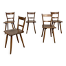 5 chaises Schneck années 1950