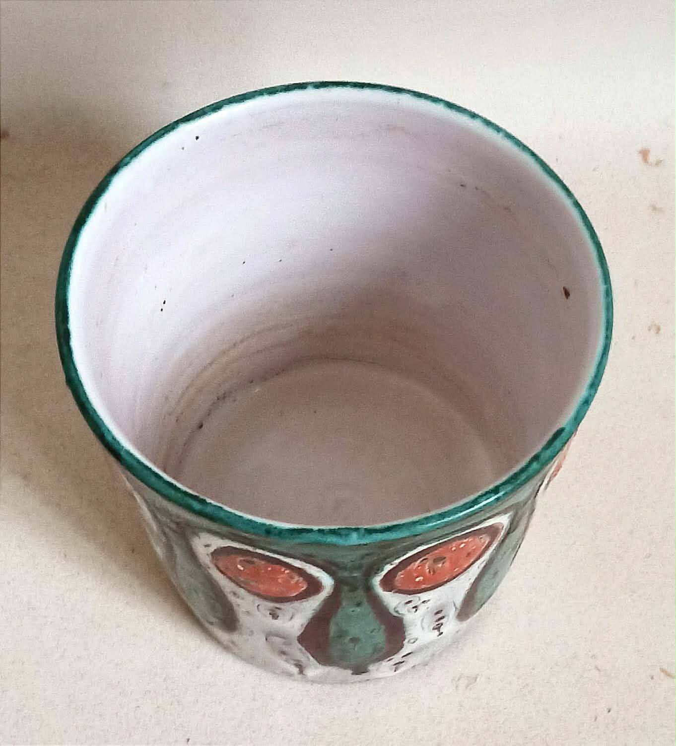 Pot ou cache-pot céramique Vallauris Années 70 Hauteur 14,2 cm