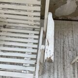 4 white wooden garden chairs