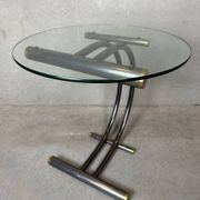 Table d'appoint en chrome au design vintage