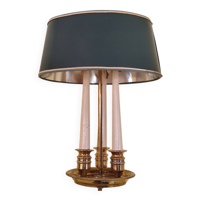 Lampe bouillotte style Empire en bronze et laiton