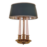 Empire style hot water bottle lamp - bronze and brass candle holder lamp