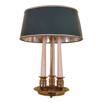 Lampe bouillotte style Empire en bronze et laiton