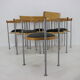 Set of 6 dining chairs by Börge Lindau for Bla Station Sweden 1990s