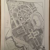 Lithograph plan of the Franco-British Exhibition of 1908