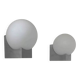 Pair of wall lights in brushed metal and opaline glass, France 1970