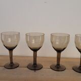 60's smoked port glass