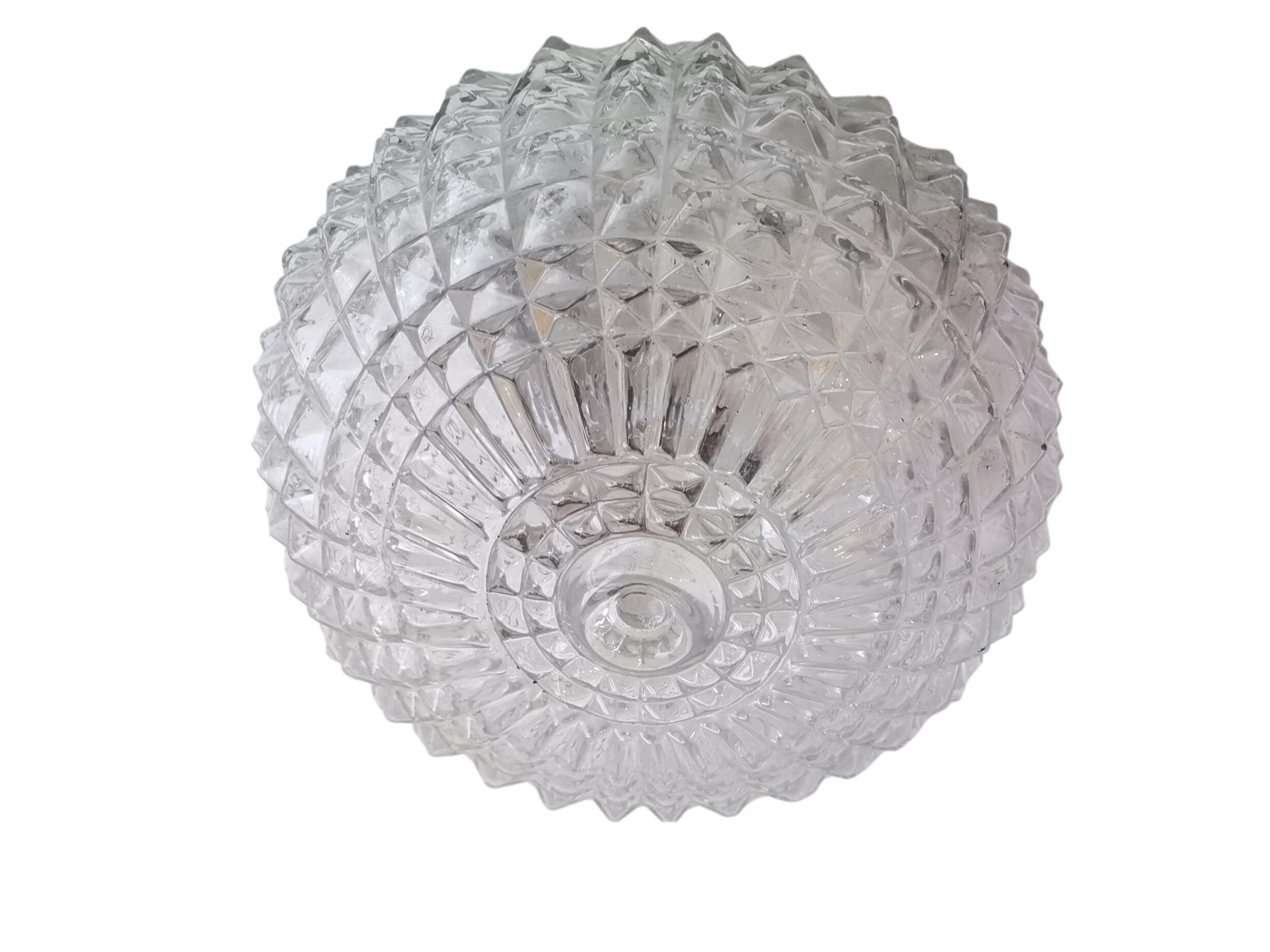 Scandinavian style round clear glass flush mount ceiling or wall lamp