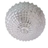 Scandinavian style round clear glass flush mount ceiling or wall lamp