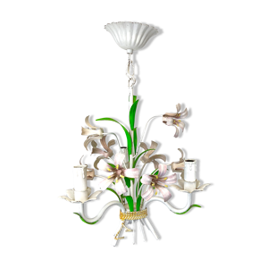 Lustre bouquet de fleurs - ampoules
