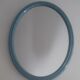 Vintage oval mirror blue 60s 70s