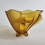 Art Deco glass picflower vase