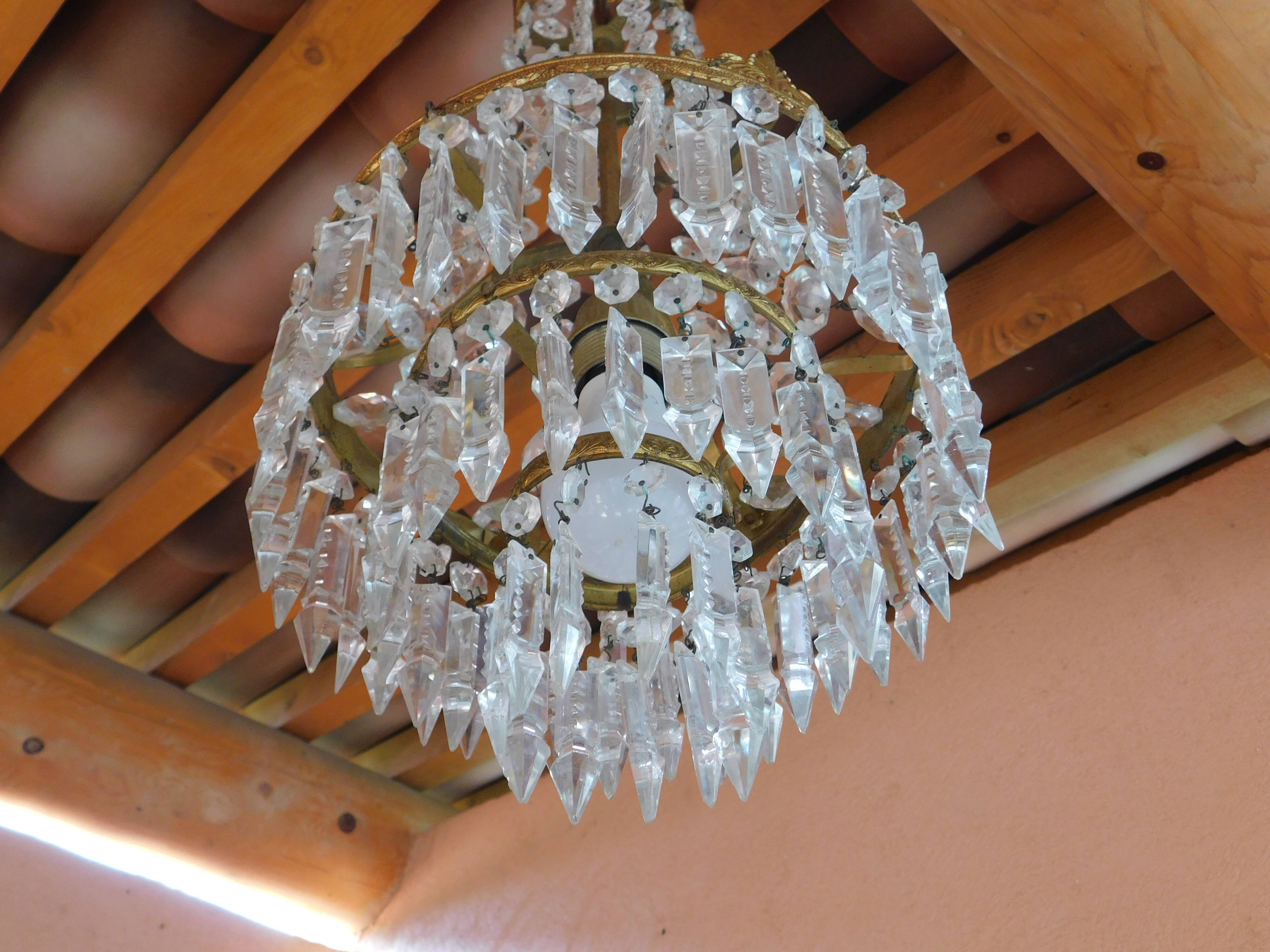 Hot air balloon chandelier with tassels ø 25 cm