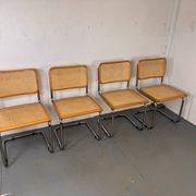 Ensemble de 4 chaises de salle à manger vintage Cesca S32 par Marcel Breuer, années 1990.