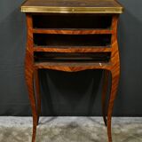 Bedside table in rosewood and palisander, Louis XV style – Late 19th century