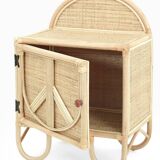 Small kids rattan wardrobe aurora
