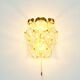 Faceted Crystal Glass & Brass Wall Light from Kinkeldey, Germany, 1970s