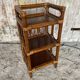 Vintage 1960s Rattan Shelf Unit with 3 Shelves #D621