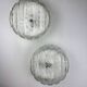 Pair of frozen glass round sconces, Germany, 1960s