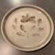 Lot of 6 flat plates in Sarreguemines Jocelyne hand-painted sandstone