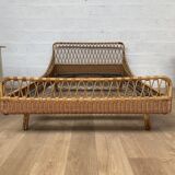 Rattan bed 60s