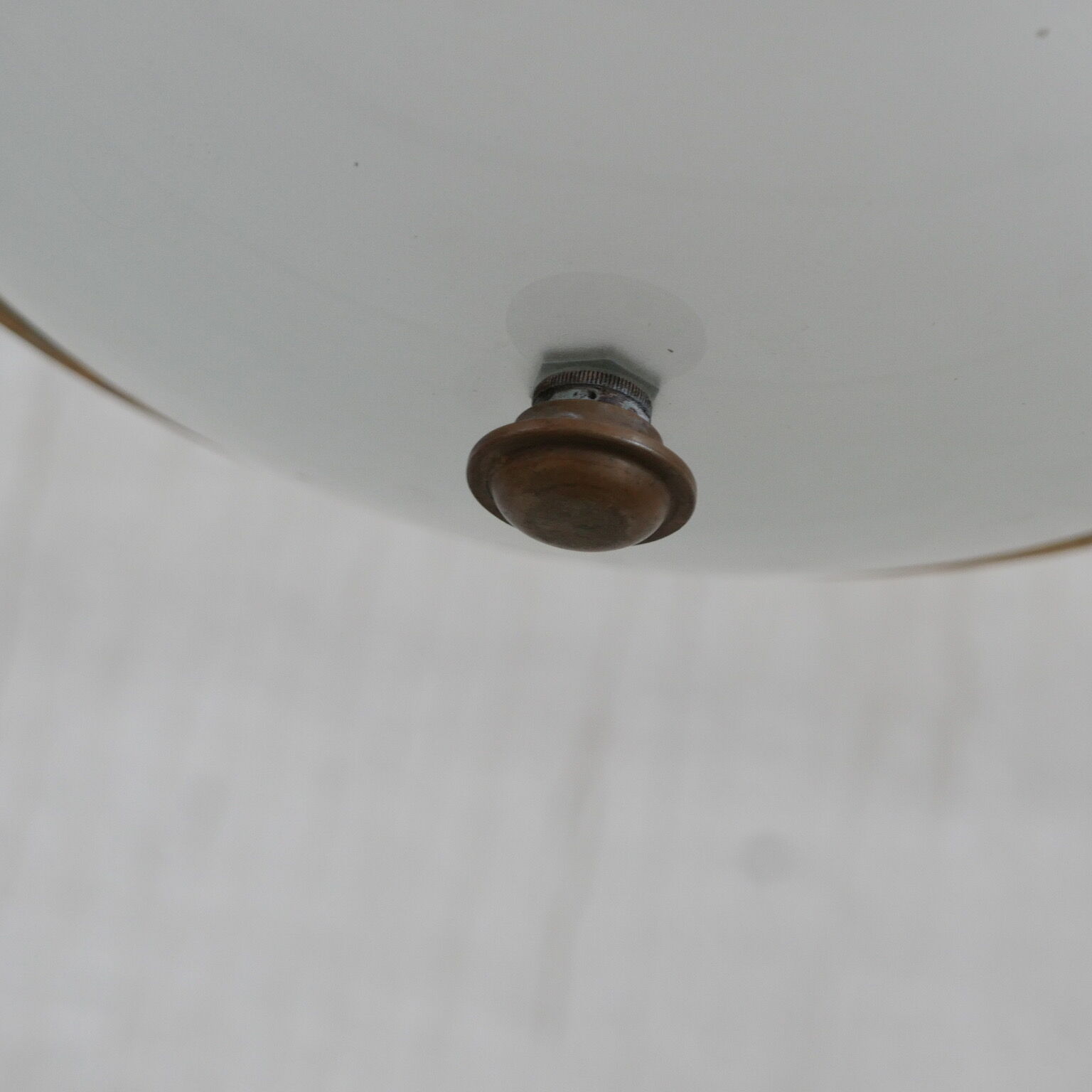 Dutch two tone opaline and brass pendant light