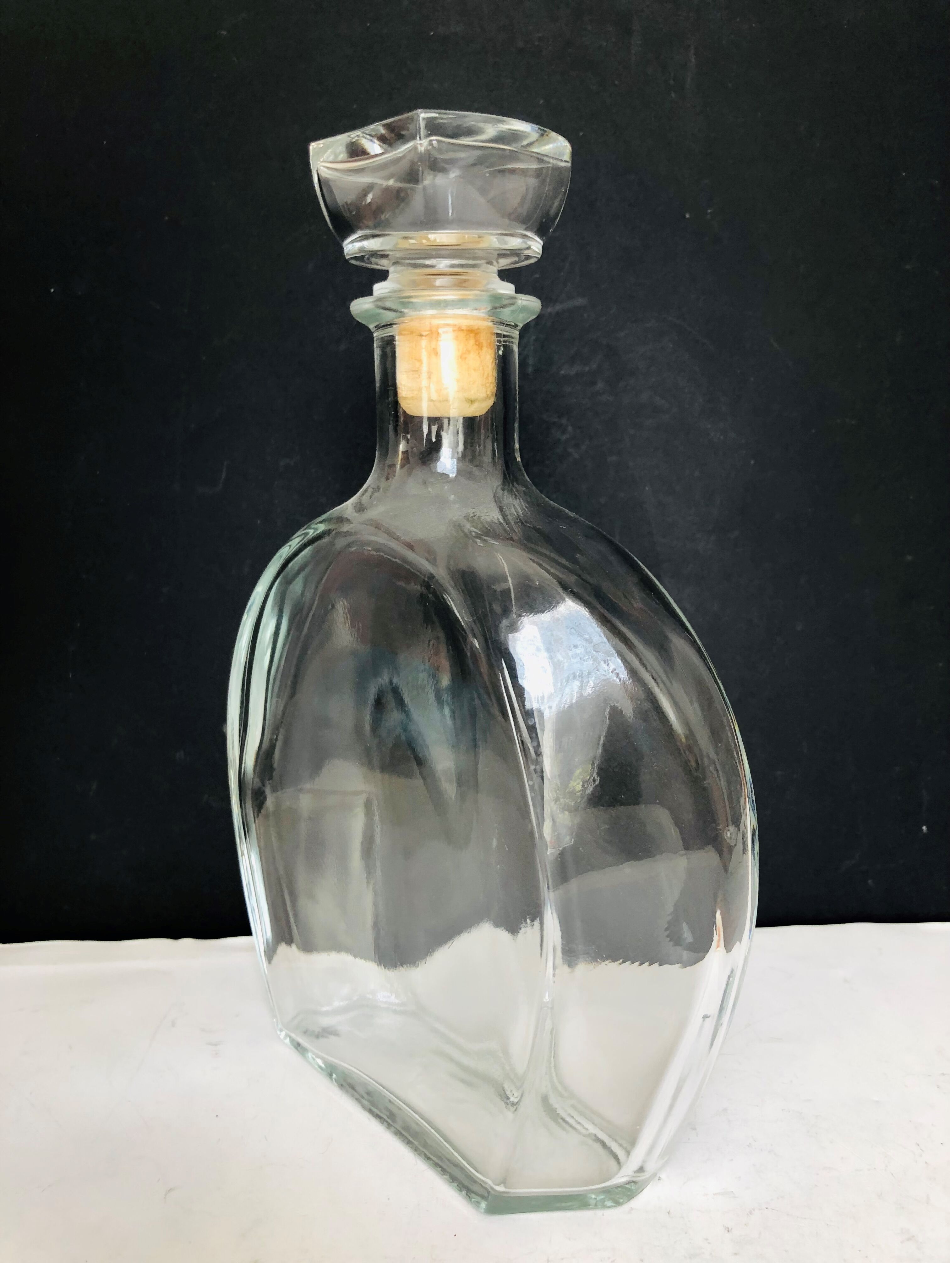 Molded glass decanter