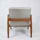 Fauteuil vintage GFM-64 de E.Homa, années 60, velours argenté gris