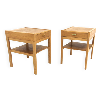 Set de 2 tables de chevets en chêne, Suède, 1960