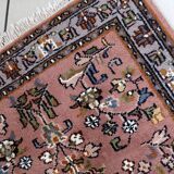 Tapis vintage Seraband à motifs floraux fait main