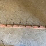Antique coat rack with 12 hooks on wood (in different colors)