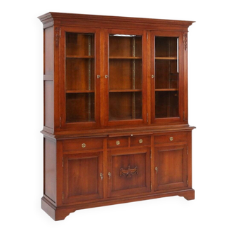 English Wooden Bookcase Cabinet, 1950s