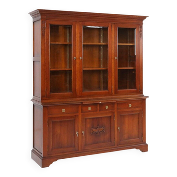 English Wooden Bookcase Cabinet, 1950s