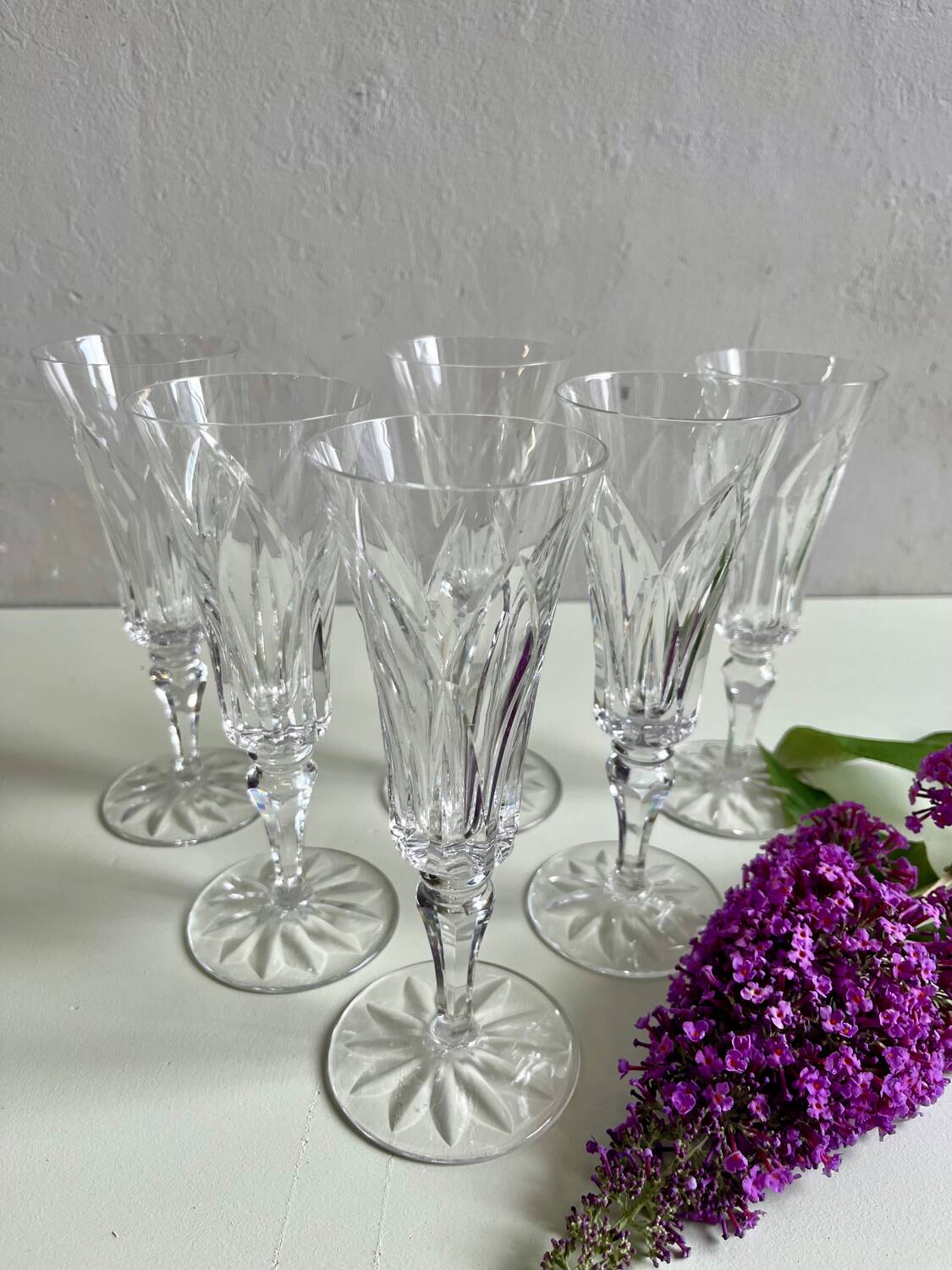 Lot de 6 flûtes cristal St Louis