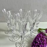 Set of 6 St Louis crystal flutes