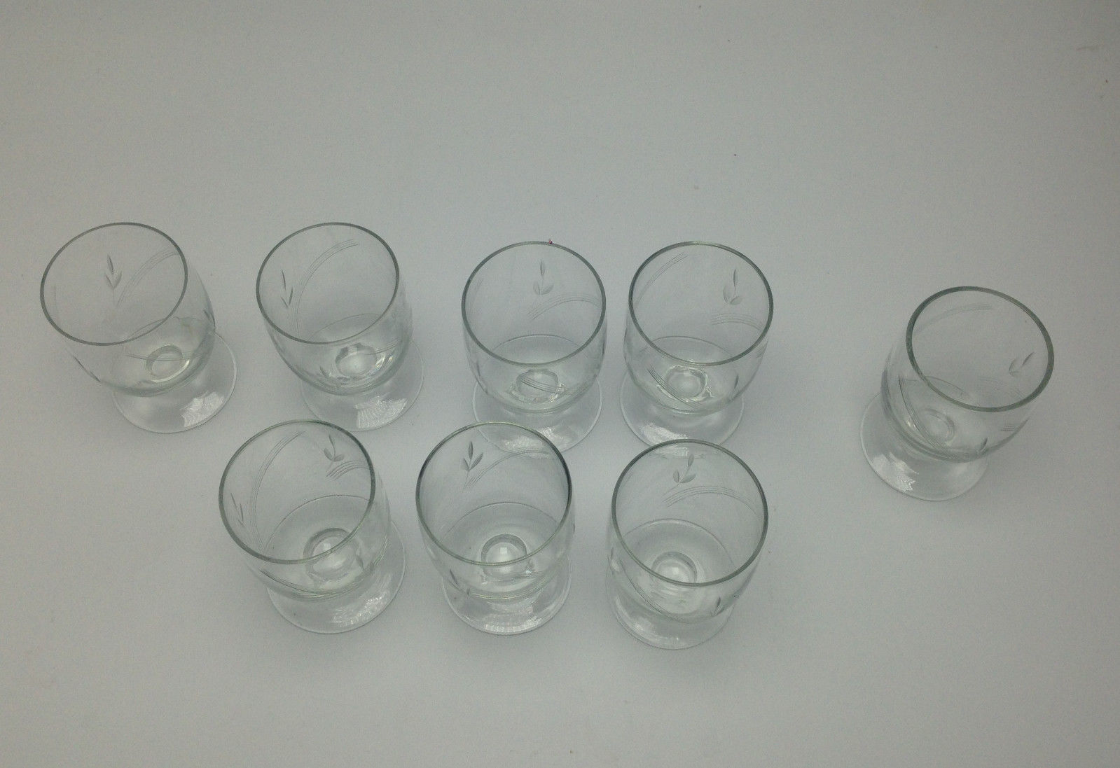 Lot of 8 serious Crystal liquor glasses