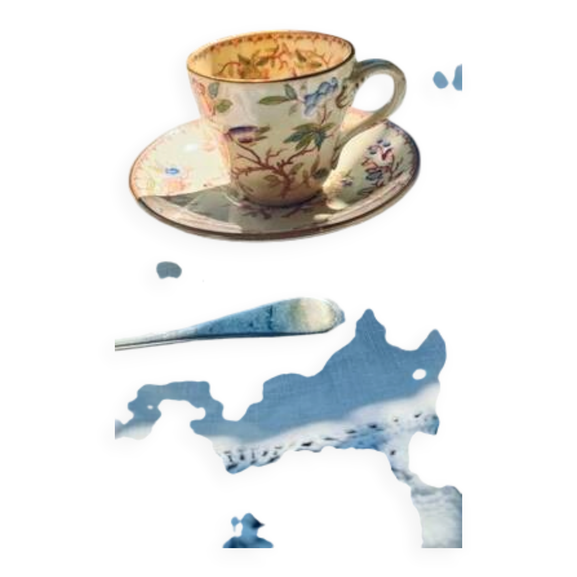 Tasse et soucoupe Sarreguemines Minton