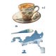 Tasse et soucoupe Sarreguemines Minton