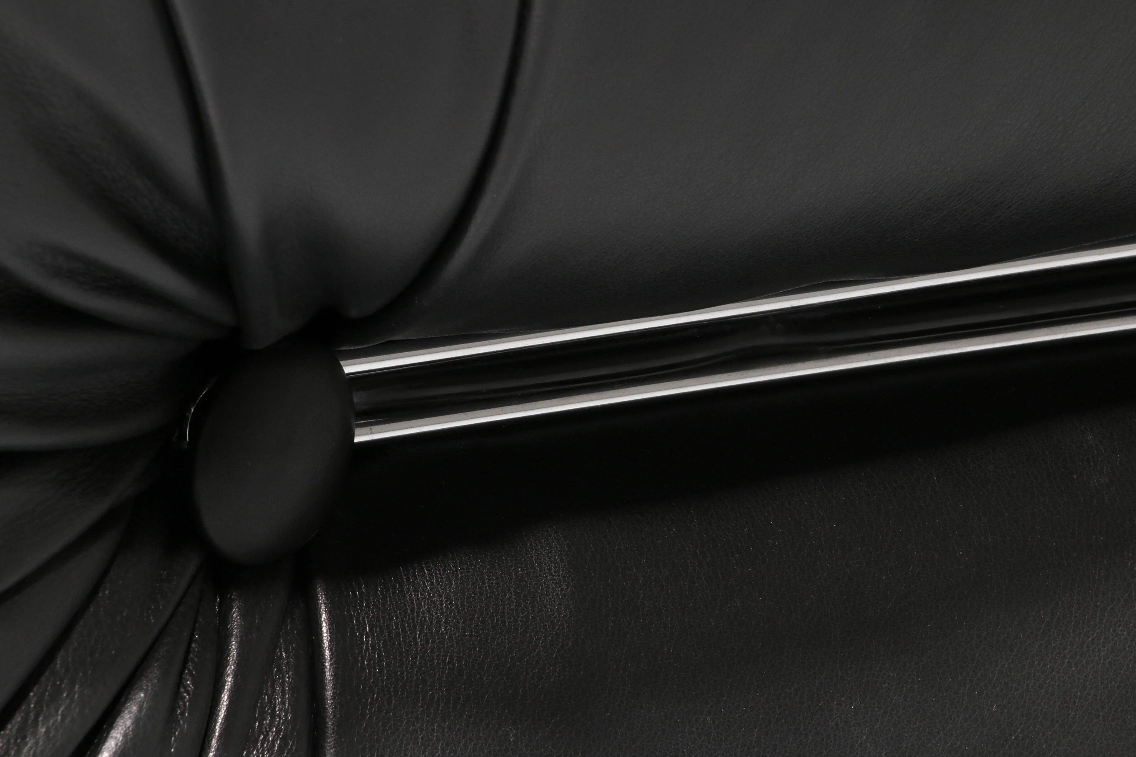 Mimo Padova black leather modular lounge chairs "Velasquez" - 1970